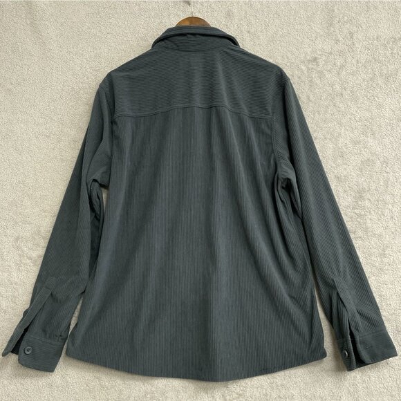 NWOT 32 Degrees Heat Men's L Gray Corduroy Button-Up Shirt Long Sleeve - Picture 3 of 10